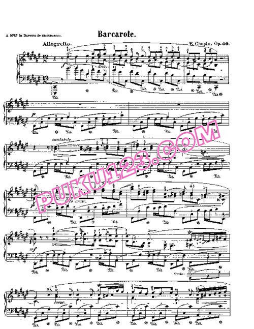 天天钢琴网-免费下载Chopin - Barcarolle Op.60