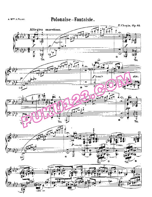 天天钢琴网-免费下载Chopin - Polonaise Fantasie in A-flat Major Op.61
