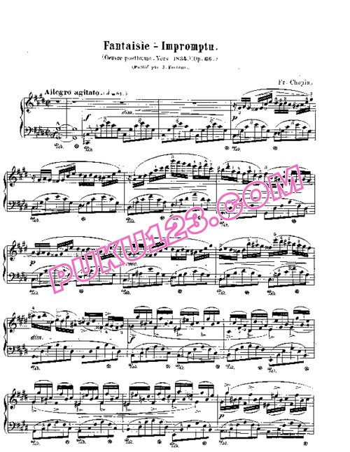 天天钢琴网-免费下载Chopin - Fantaisie Impromptu in c-sharp Minor Op.66