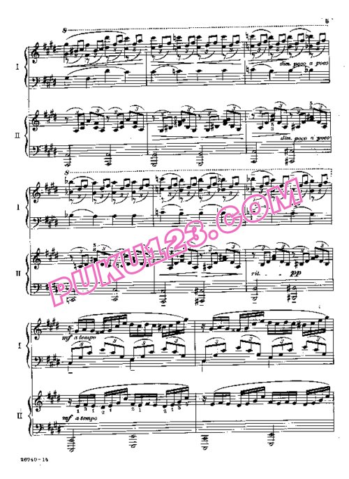 天天钢琴网-免费下载Chopin - Gould - Fantasie Impromptu by Chopin - 2 Pianos 古尔德改编双钢琴版