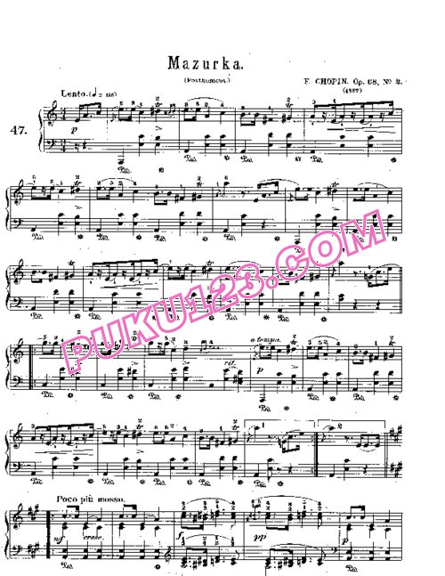天天钢琴网-免费下载Chopin - Quatre Mazurkas Op.68