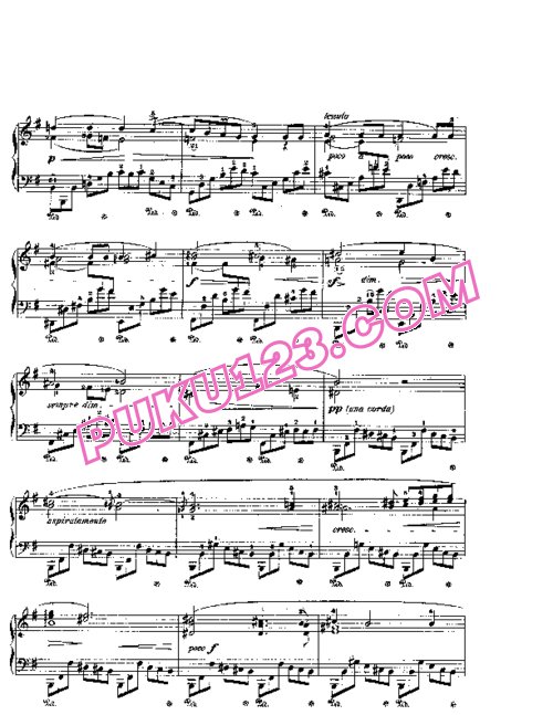 天天钢琴网-免费下载Chopin - Nocturne in e Minor Op.72-1