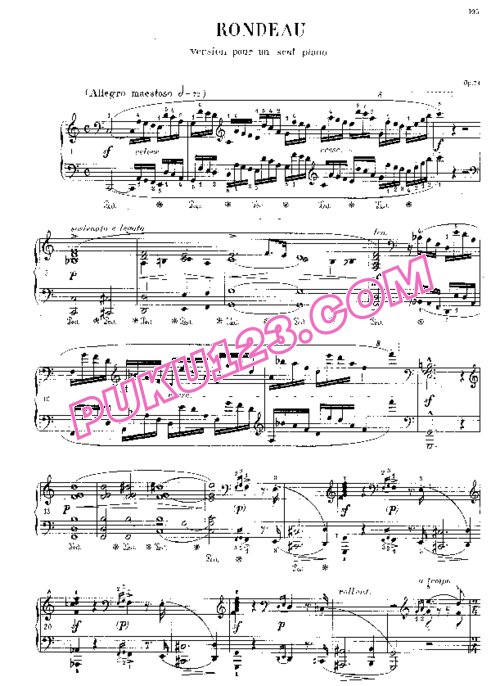 天天钢琴网-免费下载Chopin - Rondo in C Major For Two Pianos Op.73 - Solo Piano 钢琴独奏版
