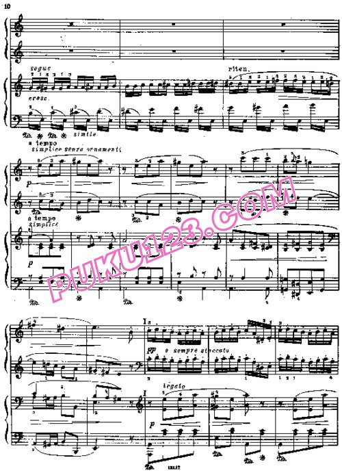 天天钢琴网-免费下载Chopin - Rondo in C Major For Two Pianos Op.73 双钢琴