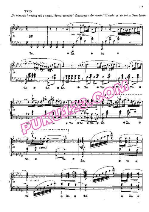 天天钢琴网-免费下载5. 降b小调波兰舞曲“告别”Chopin - Polonaise in b-flat Minor, Adieu, Op.posth, 1826