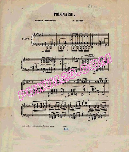 天天钢琴网-免费下载6. 降G大调波兰舞曲Chopin - Polonaise in G-flat Major Op.posth, 1829
