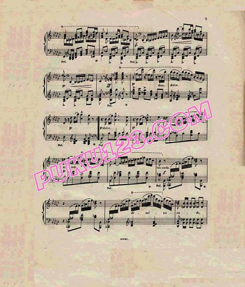 天天钢琴网-免费下载6. 降G大调波兰舞曲Chopin - Polonaise in G-flat Major Op.posth, 1829