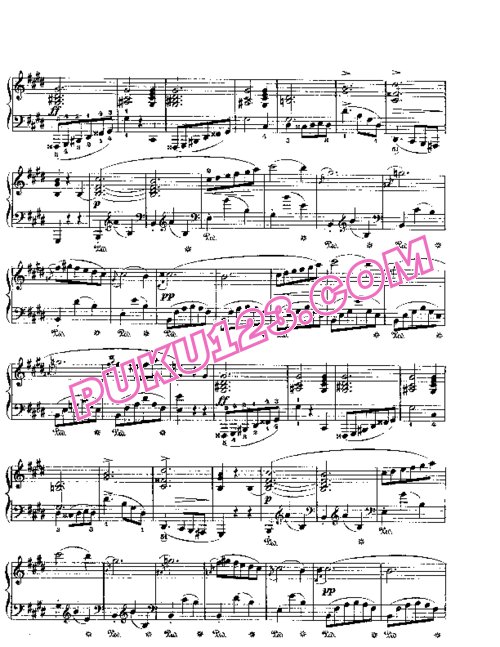 天天钢琴网-免费下载4. e小调圆舞曲Chopin - Valse in e Minor Op.posth, 1830