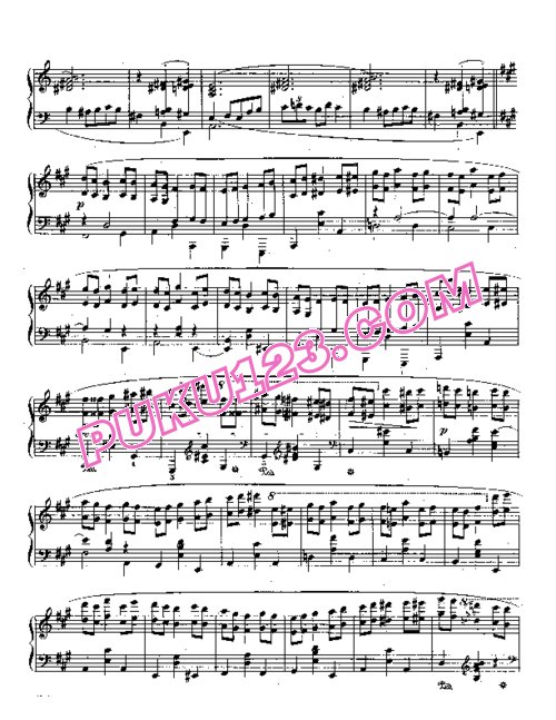 天天钢琴网-免费下载8. a小调玛祖卡舞曲“埃米尔·加亚尔德”Chopin - Mazurka in a Minor, Emile Gaillard