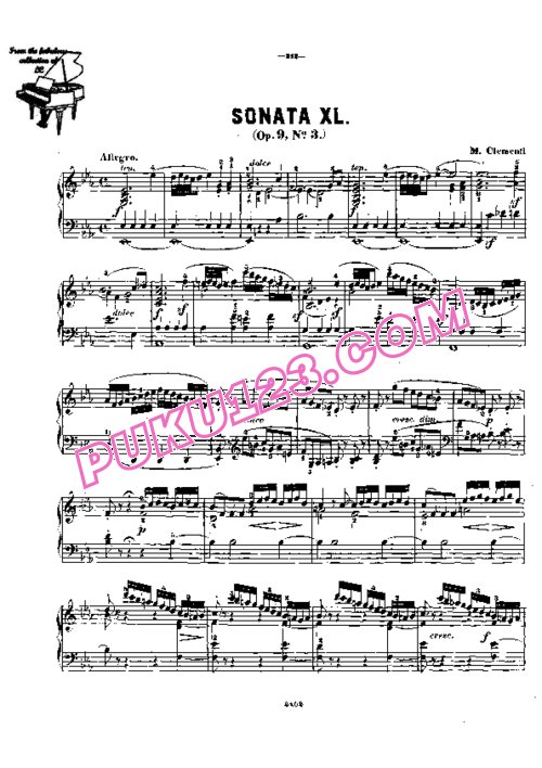 天天钢琴网-免费下载Clementi - Sonata in E-flat Major Op.9-3