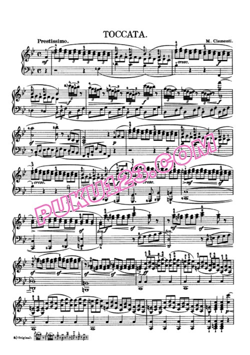 天天钢琴网-免费下载Clementi - Toccata in B-flat Major Op.11