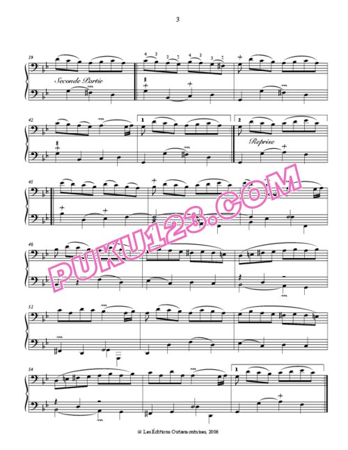 天天钢琴网-免费下载Couperin - Les Silvains