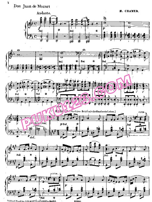 天天钢琴网-免费下载Cramer - Mozart - Don Juan