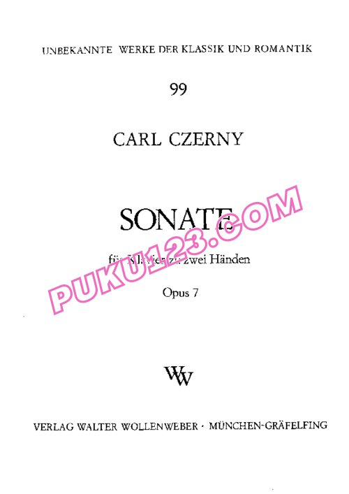 天天钢琴网-免费下载Czerny - Piano Sonata in A flat Major Op.7