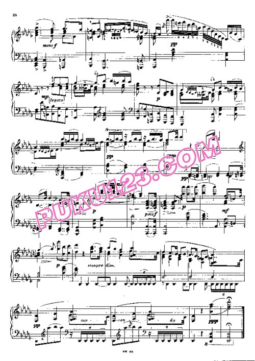 天天钢琴网-免费下载Czerny - Piano Sonata in A flat Major Op.7