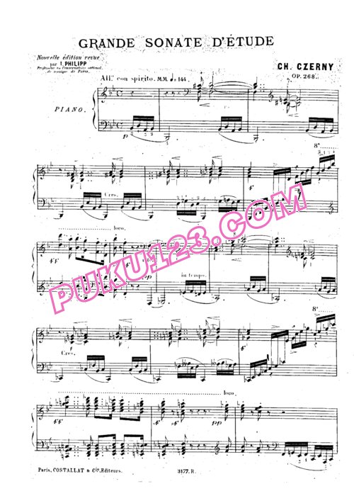 天天钢琴网-免费下载Czerny - Grande Sonate d Etude Op.268