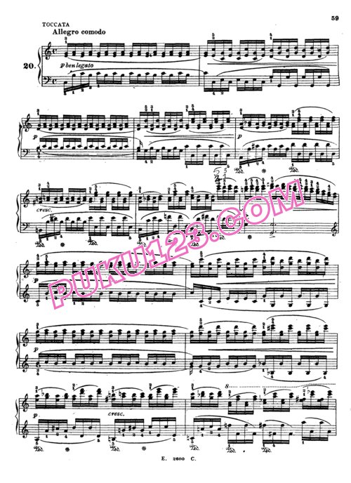 天天钢琴网-免费下载Czerny - Toccata in C Op.92