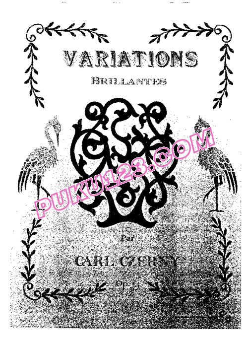天天钢琴网-免费下载Czerny - Variations Brillantes in E flat Major Op.14