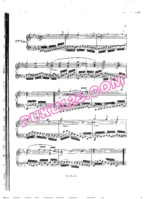 天天钢琴网-免费下载Czerny - Variations Brillantes in E flat Major Op.14