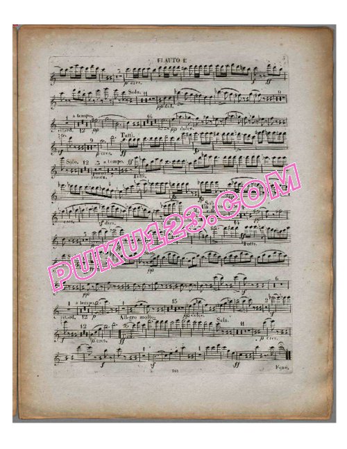 天天钢琴网-免费下载Czerny - Piano Concerto in C Major for 4 Hands and Orchestra Op.153 - parts 乐队分谱
