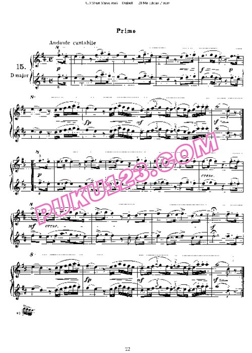 天天钢琴网-免费下载Diabelli - 28 Melodious Pieces Op.149 - Qautre Mains 四手联弹