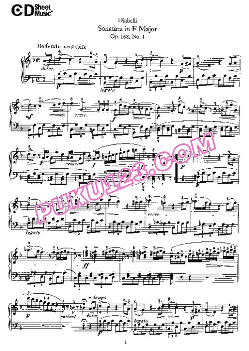 天天钢琴网-免费下载Diabelli - 7 Piano Sonatinas Op.168