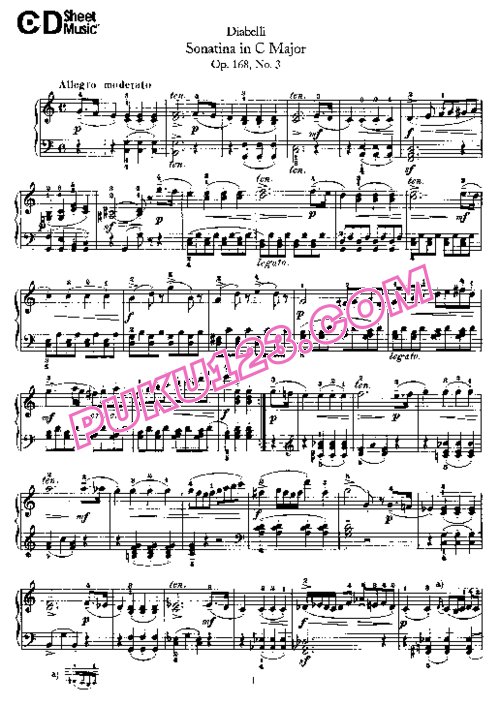 天天钢琴网-免费下载Diabelli - 7 Piano Sonatinas Op.168