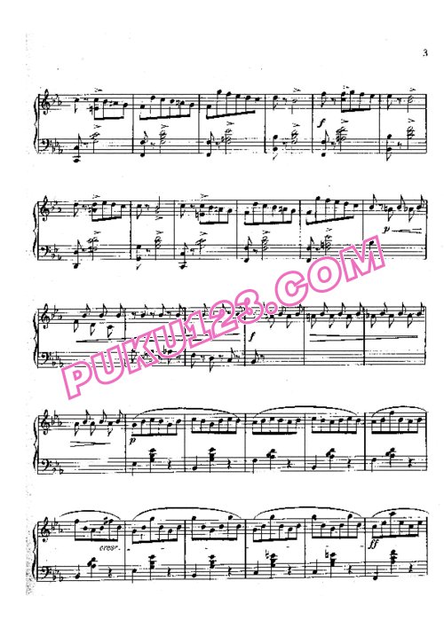 天天钢琴网-免费下载Durand - Valse No.1 in E-flat Major Op.83