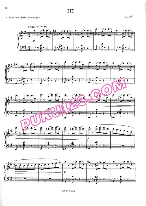 天天钢琴网-免费下载Durand - Valse No.3 in G Major Op.88