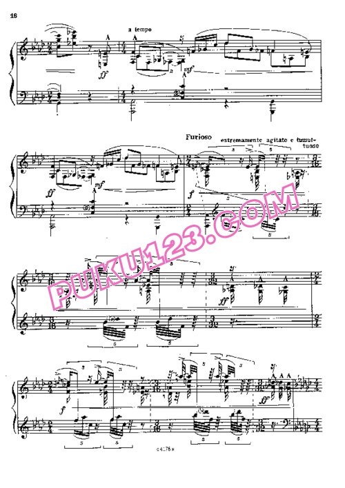 天天钢琴网-免费下载Feinberg - Piano Sonata No.5 Op.10