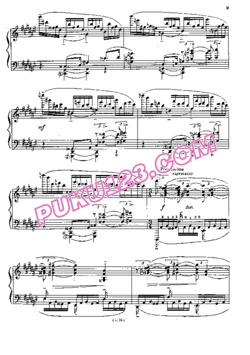 天天钢琴网-免费下载Feinberg - Piano Sonata No.5 Op.10