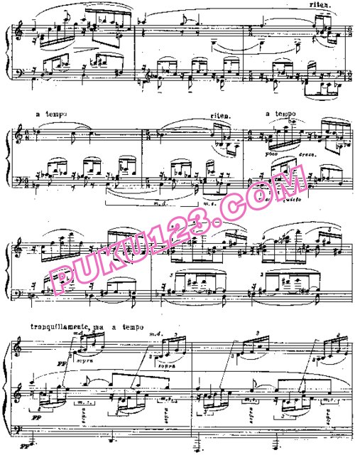 天天钢琴网-免费下载Feinberg - Piano Sonata No.2 Op.2