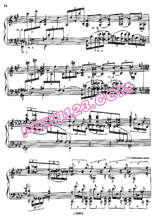 天天钢琴网-免费下载Feinberg - Piano Sonata No.3 Op.3