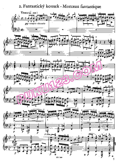 天天钢琴网-免费下载Fibich - Feuillets d Album Op.2