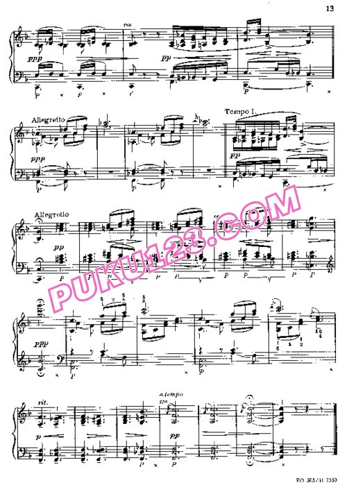 天天钢琴网-免费下载Fibich - Studies of Painters Op.56