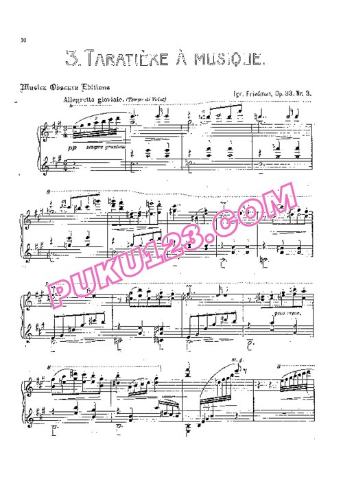 天天钢琴网-免费下载Friedman - 3 Pieces Op.33