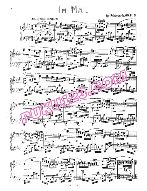 天天钢琴网-免费下载Friedman - Polnische Lyrik Op.60