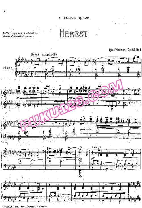 天天钢琴网-免费下载Friedman - Polnische Lyrik Op.53