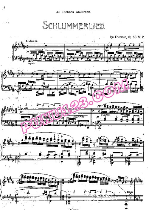 天天钢琴网-免费下载Friedman - Polnische Lyrik Op.53