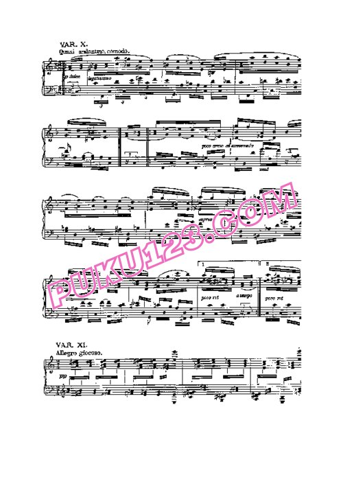 天天钢琴网-免费下载Friedman - Studien über ein Thema von Paganini Op.47b