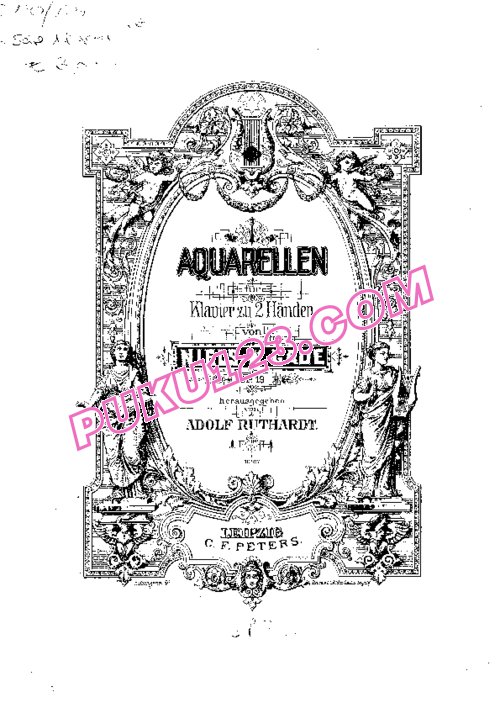 天天钢琴网-免费下载Gade - Akvareller Op.19