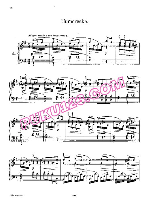 天天钢琴网-免费下载Gade - Akvareller Op.19