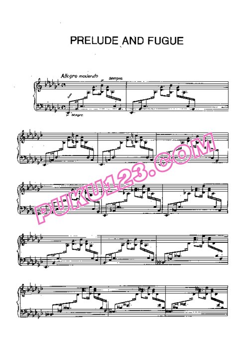 天天钢琴网-免费下载Gulda - Prelude and Fugue