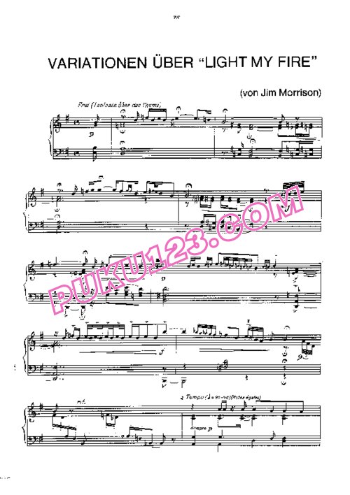 天天钢琴网-免费下载Gulda - Variations On Light My Fire