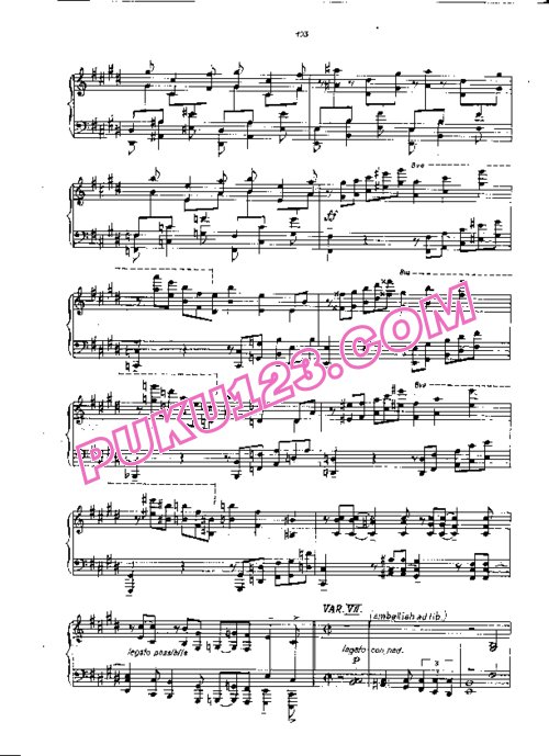 天天钢琴网-免费下载Gulda - Variations