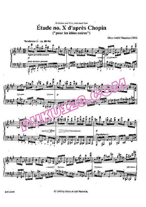 天天钢琴网-免费下载Hamelin - Etude No. 10 (D après Chopin)