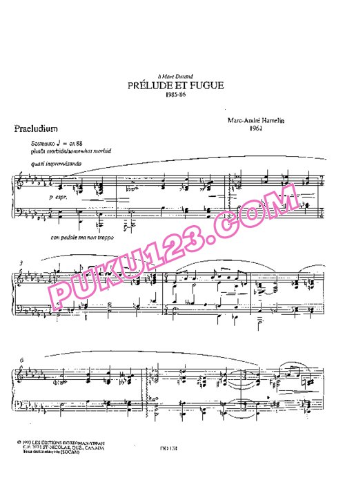 天天钢琴网-免费下载Hamelin - Etude No. 12 Prélude et Fugue