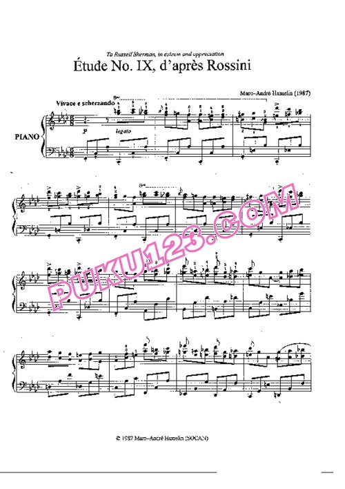 天天钢琴网-免费下载Hamelin - Etude No. 9 (D après Rossini)