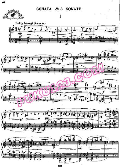 天天钢琴网-免费下载Hindemith.-.Piano-Sonata-No.3