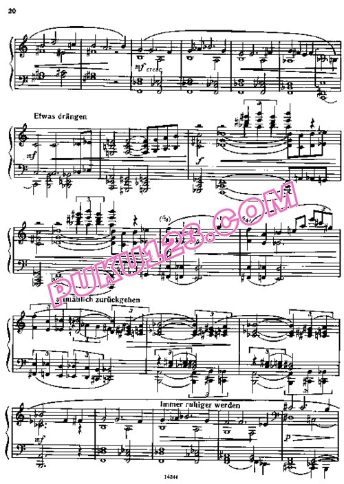 天天钢琴网-免费下载Hindemith - Suite 1922 Op.26